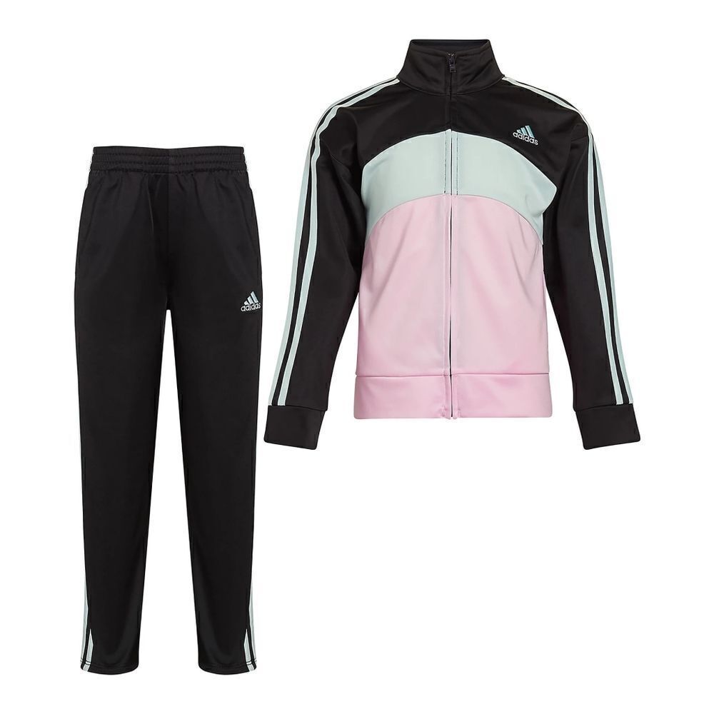 New! ADIDAS Girls 2-Piece Colorblock Track Suit Set Pants & Jacket Tricot NWOT 6